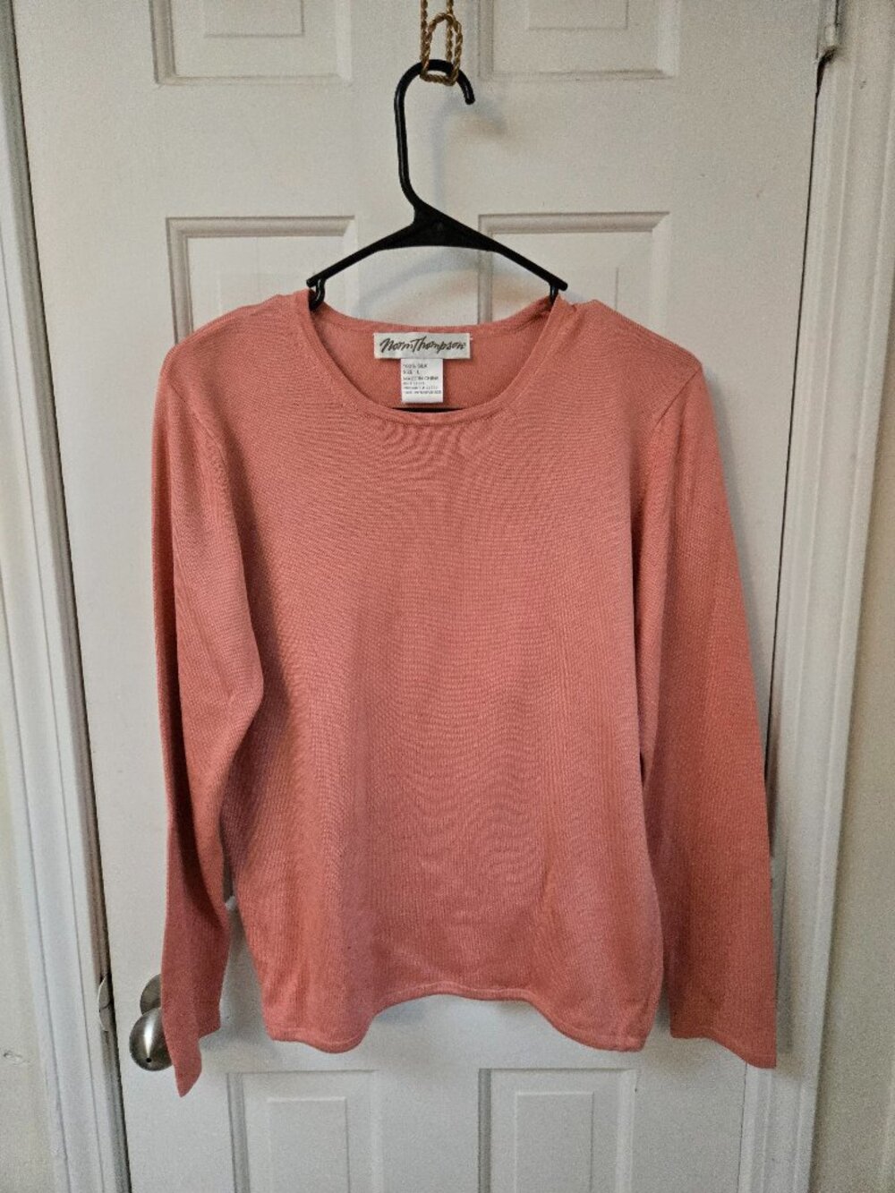 Vintage Norm Thompson 100% Silk Knit Crewneck Sweater